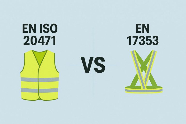 Comparison chart of EN ISO 20471 and EN 17353 visibility standards
